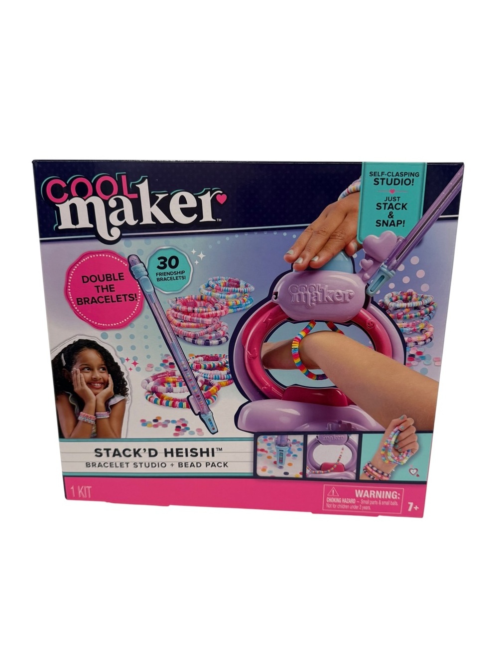 Stack'd Heishi Bracelet Studio - Pink & Purple